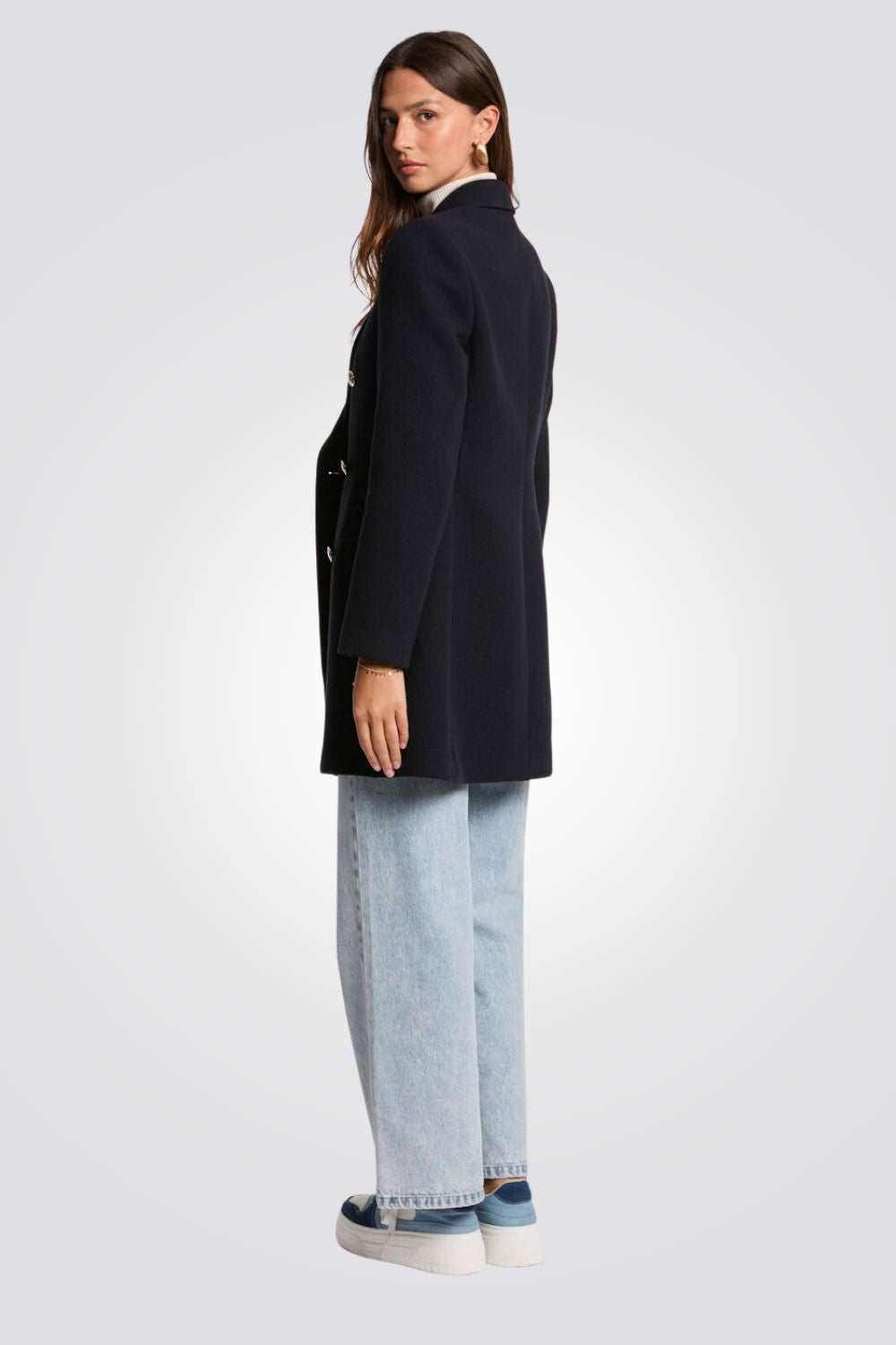 מעיל מחוייט לנשים עם סגירת כפתורים כפולה | מורגן