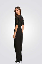 בגד גוף בצבע שחור בשילוב תחרה