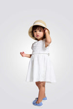 שמלה לתינוקות בצבע לבן 