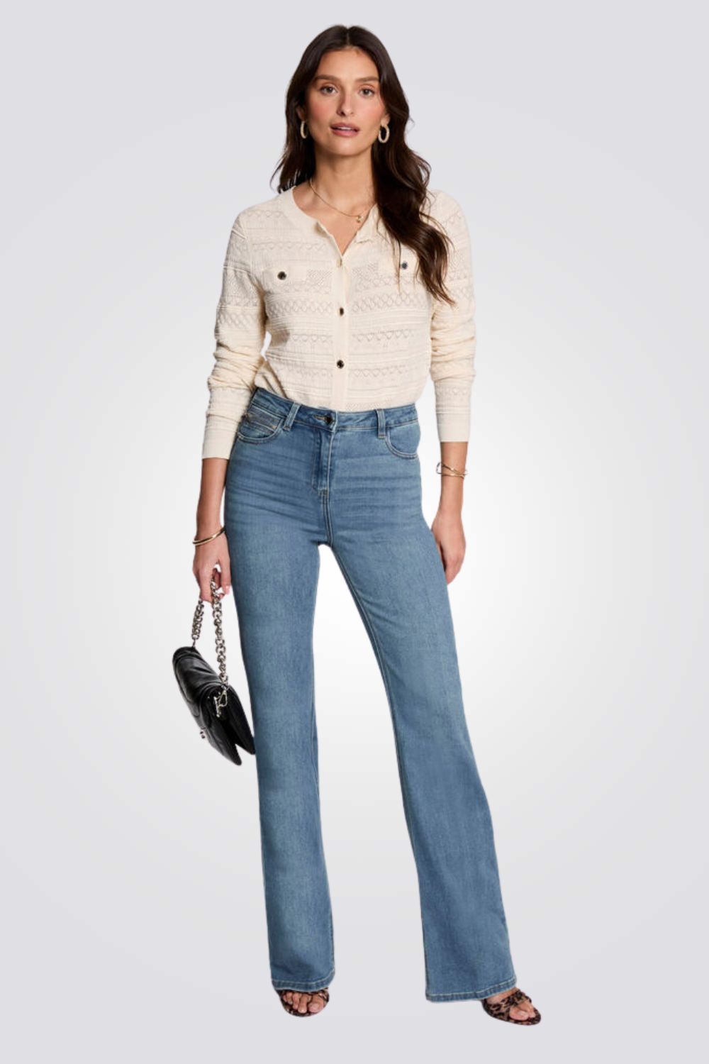 קרדיגן לנשים בצבע בז' | מורגן