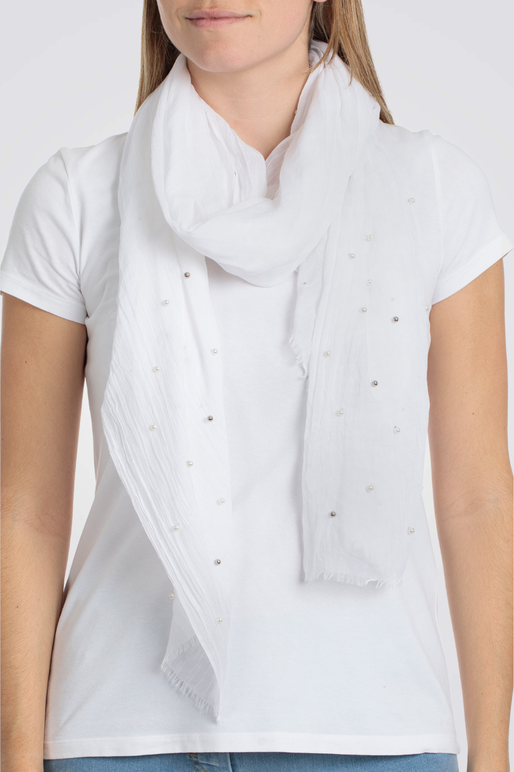 צעיף עם אבנים