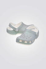 כפכפי נצנצים לבנות Classic Iridescent Glitter Clog K | קרוקס