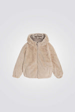 מעיל דמוי פרווה דו צדדי לילדות | אוקיידי 