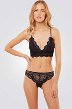 תחתוני תחרה טנגה SUCCESS שחור