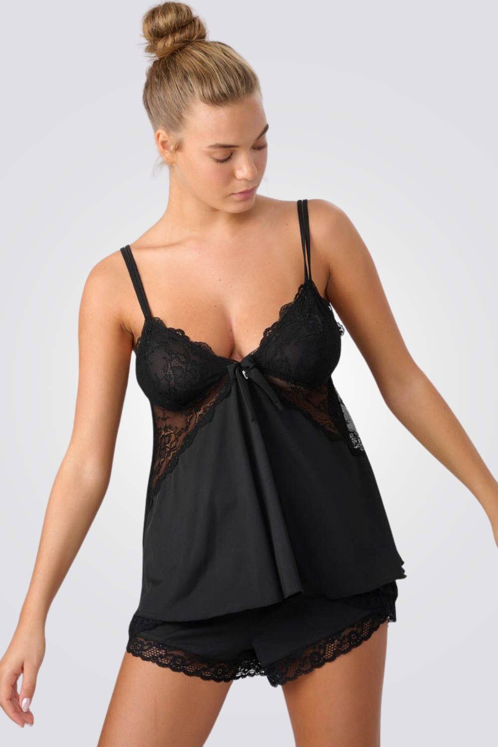 סט בייבי דול מיקרופייבר שחור