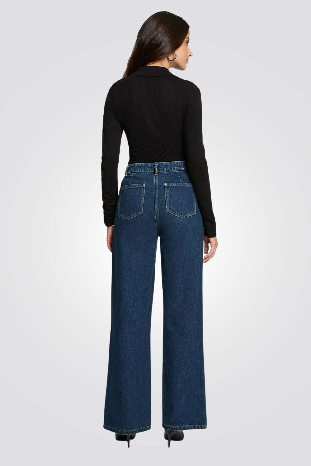 חולצת סריג עם צווארון פולו לנשים | מורגן 