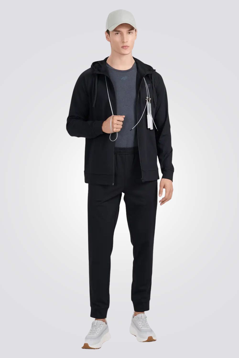 סווטשירט קפוצ'ון עם רוכסן לאימונים | 4F 