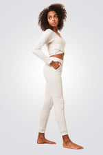 חולצת קרופ פנאי ריב מטעפת CADIA 