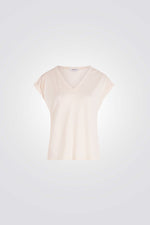 טישירט גימור נצנצים בצבע בז'