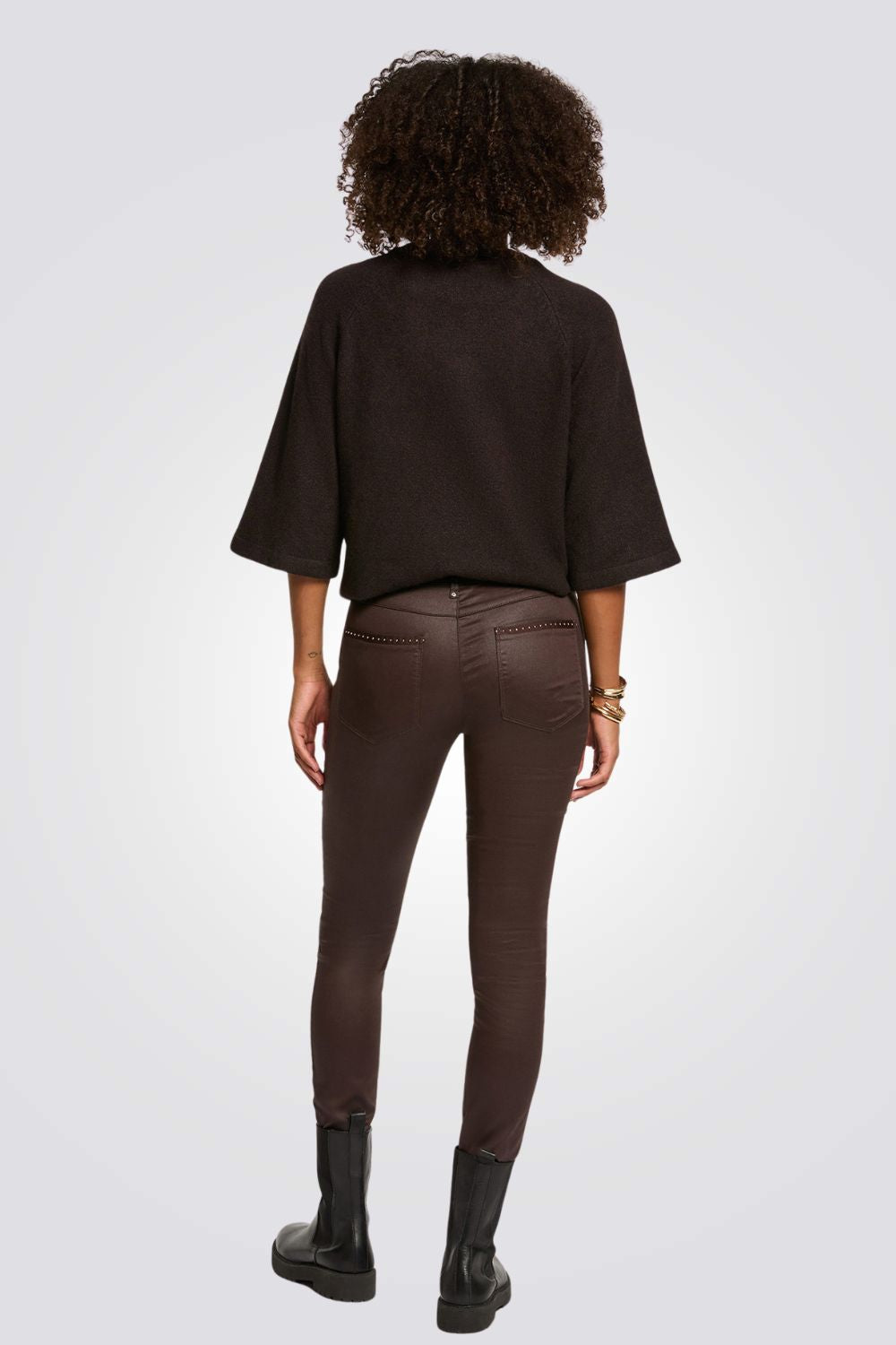 חולצת סריג באורך 3/4 לנשים | מורגן