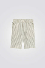 מכנסי ברמודה פשתן לילדים בצבע בז'
