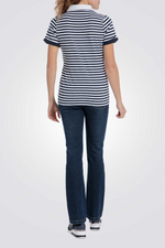 חולצת פולו פסים נייבי