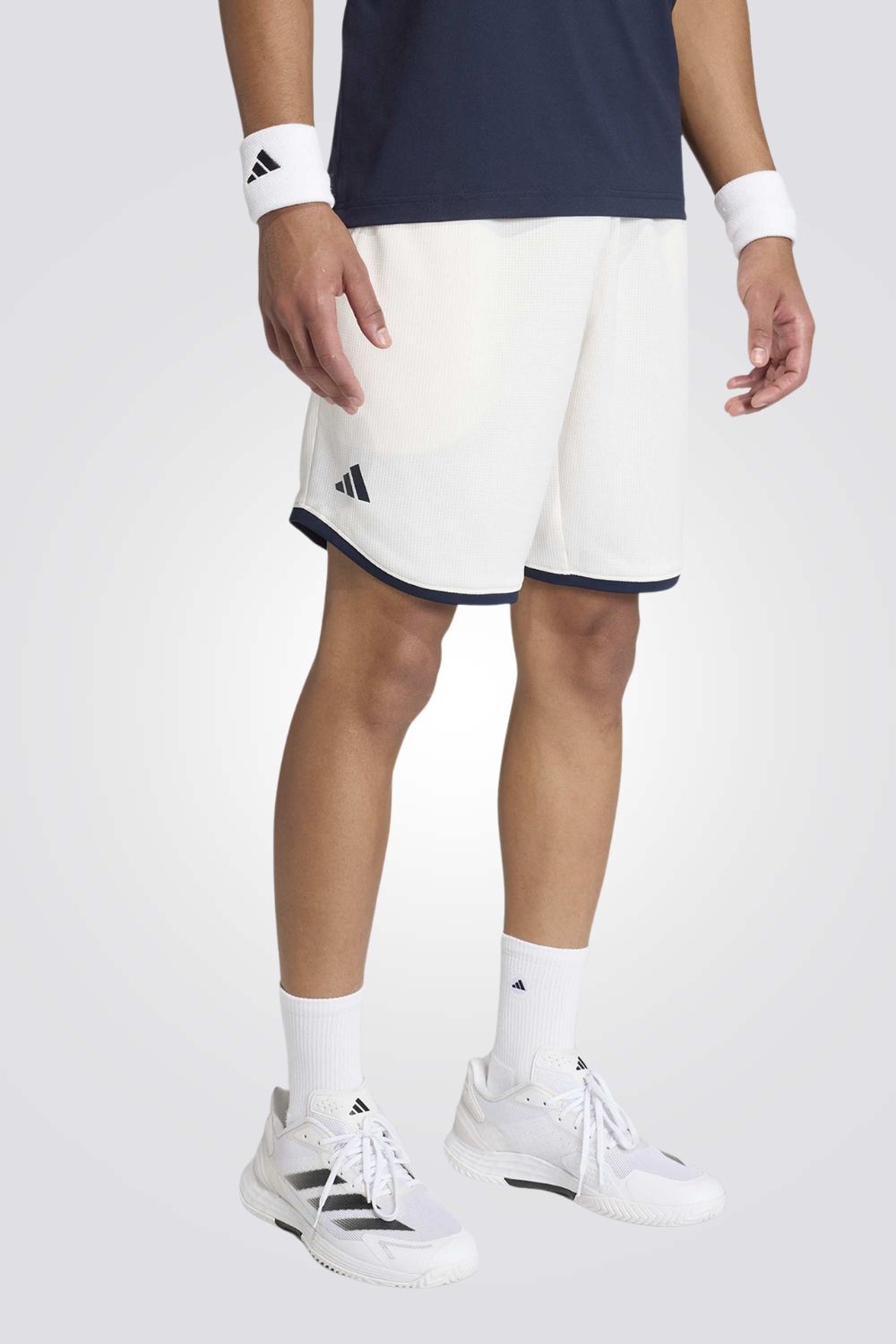 מכנסי ספורט קצרים בטקסטורת וואפל לגברים | אדידס