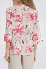 חולצה רחבה הדפס פרחוני