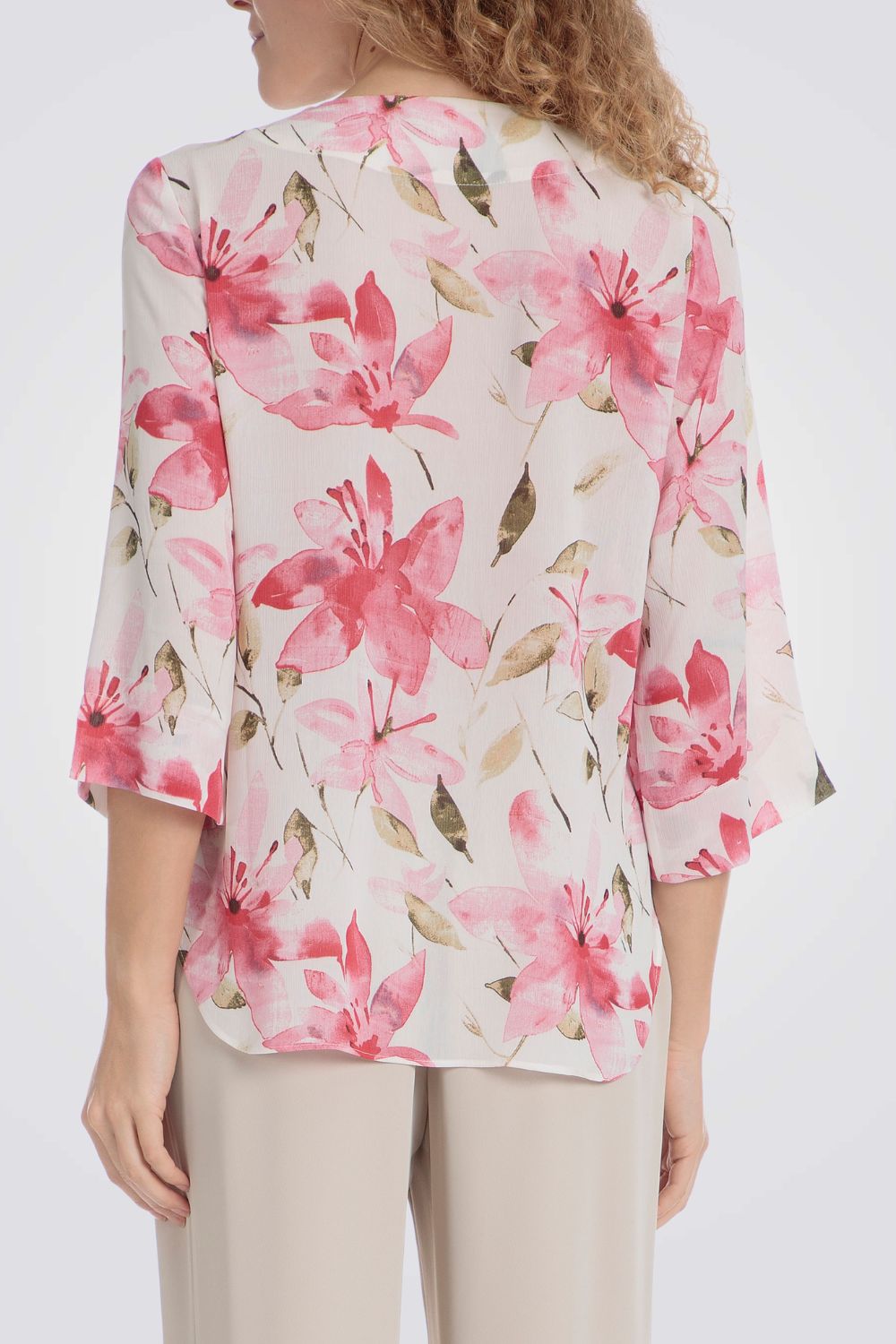 חולצה רחבה הדפס פרחוני