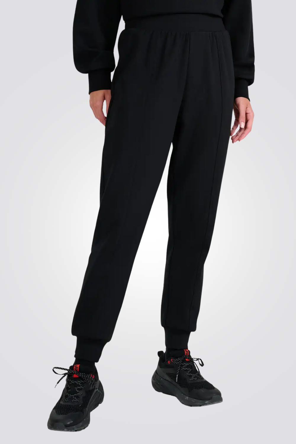 מכנסי טרנינג מבד אינטרלוק לנשים | 4F 