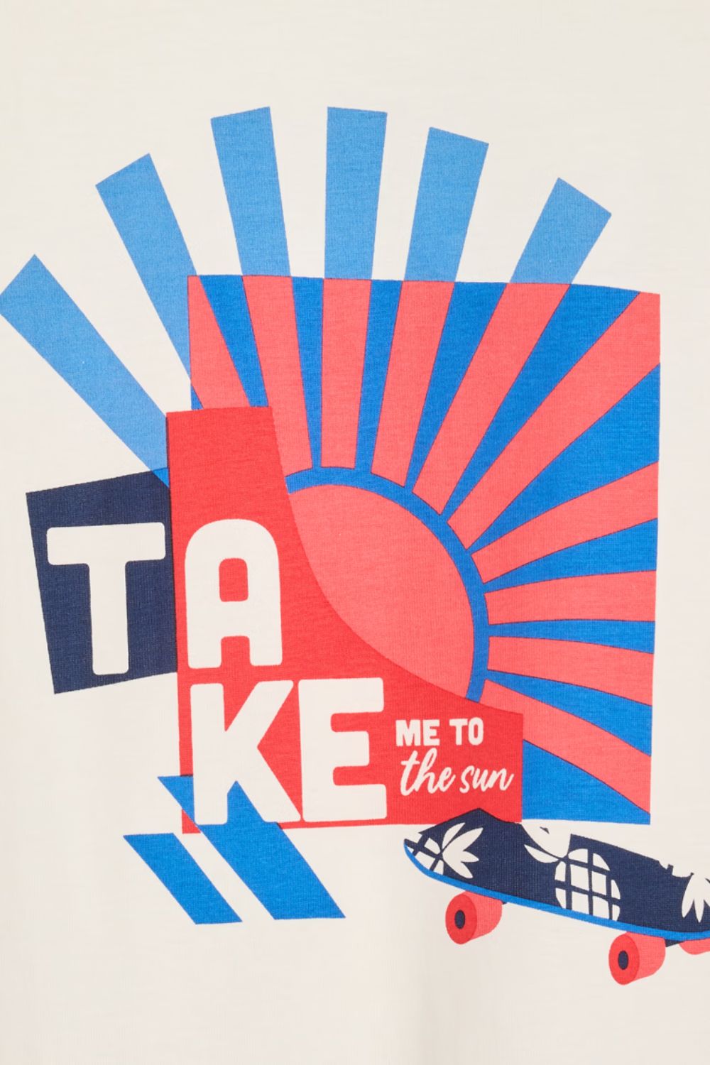 טישירט קצרה עם הדפס לילדים