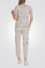 חולצת טי שירט בהדפס פרחים