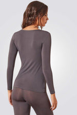 חולצה תרמית WARM ME UP SATIN אפור