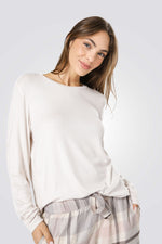 סט פיג’מה ריב משובצת