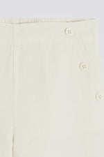 מכנסיים ארוכים בצבע שמנת לילדות