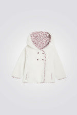 מעיל פליז דו צדדי לילדות עם הדפס ורוד מנומר | אוקיידי 