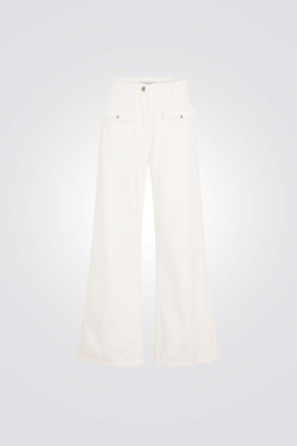 מכנס ג'ינס מתרחב גזרה גבוהה בצבע אופווייט
