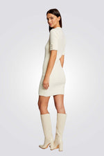 שמלת סוודר עם שרוולים קצרים לנשים | מורגן 
