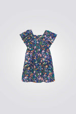 שמלה לילדות עם הדפס פרחוני 