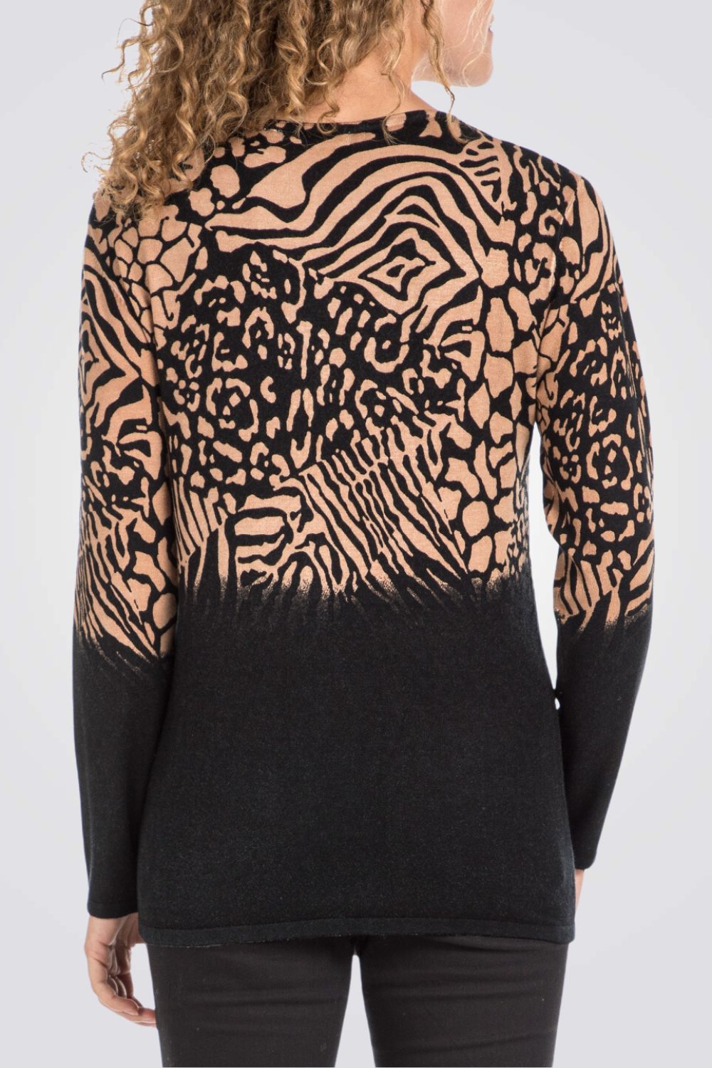 סריג ג'רסי עם הדפס מנומר 