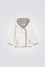 מעיל פליז דו צדדי ללתינוקות עם הדפס פסים | אוקיידי 