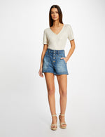 טישירט קצרה בצבע לבן - MASHBIR//365