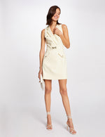 שמלת מיני ללא שרוולים בצבע בז' - MASHBIR//365