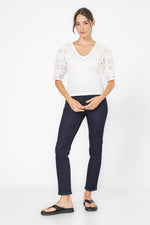 חולצה עם שרוולים תחרה 