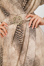 שמלה מעטפת עם הדפס מנומר