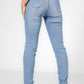 ג'ינס בגזרה צמודה בצבע כחול בהיר - 3