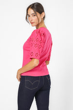 חולצה עם שרוולים תחרה 