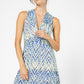 שמלה מיני עם הדפס בצבע כחול - 2