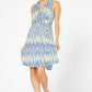 שמלה מיני עם הדפס בצבע כחול - 3