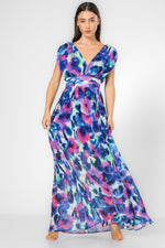 שמלה מקסי עם חגורה