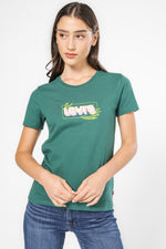 טישירט עם הדפס בצבע ירוק