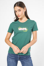 טישירט עם הדפס בצבע ירוק