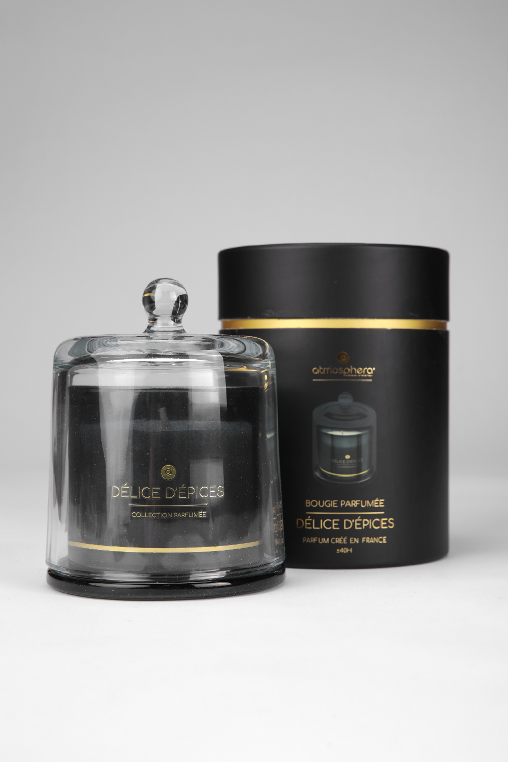 נר בכלי זכוכית עם מכסה