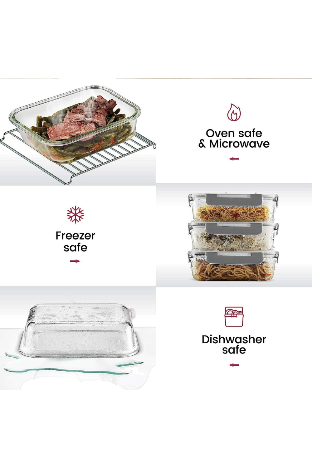 סט קופסאות זכוכית 24 חלקים