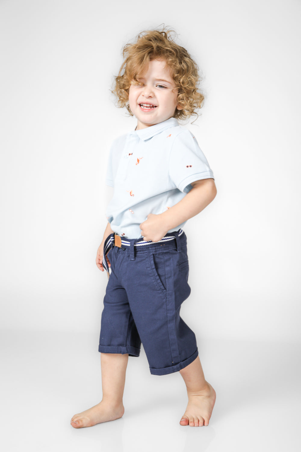 מכנסי ברמודה SLIM כחול בנים