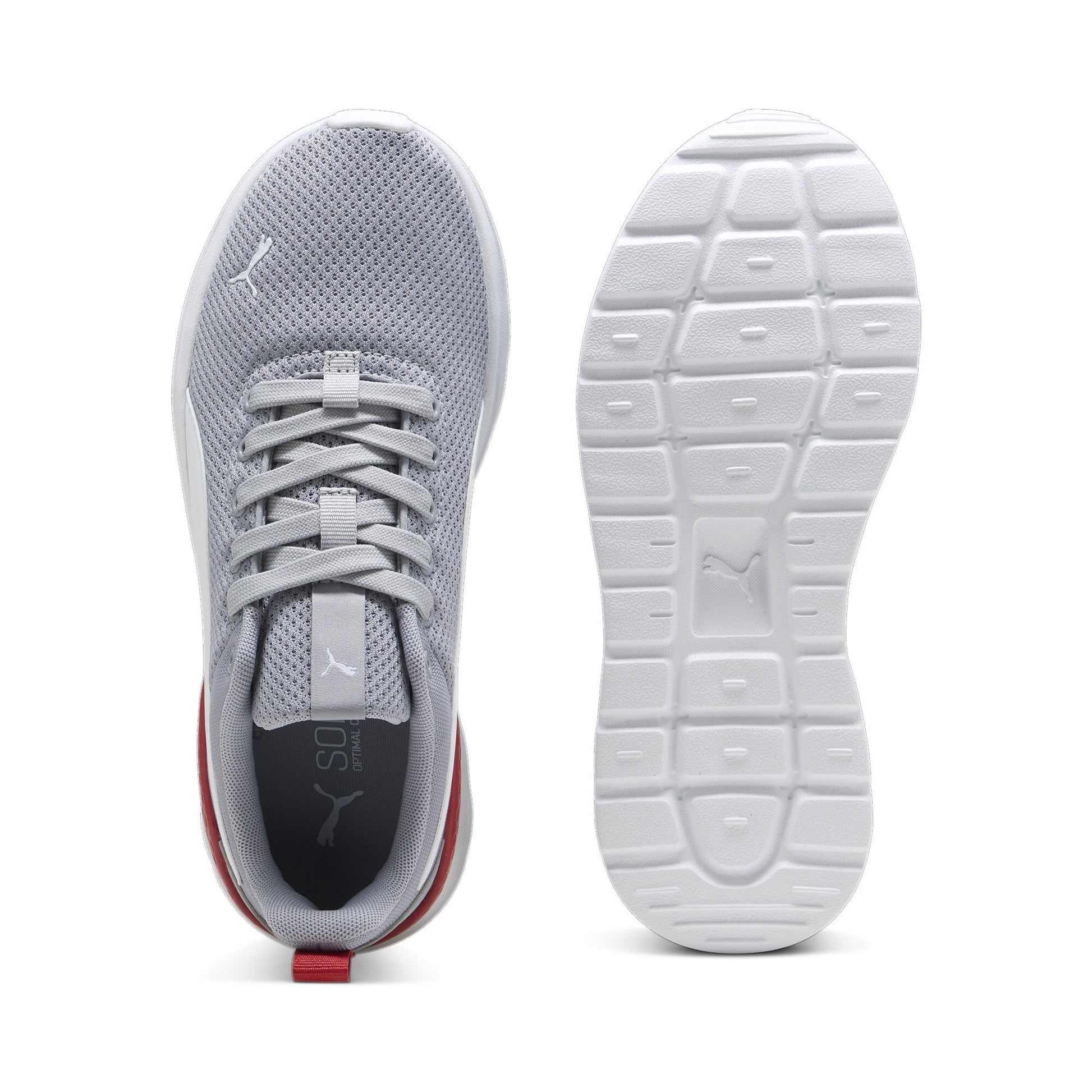 נעלי ספורט לנערים Anzarun Lite  בצבע אפור לבן ואדום