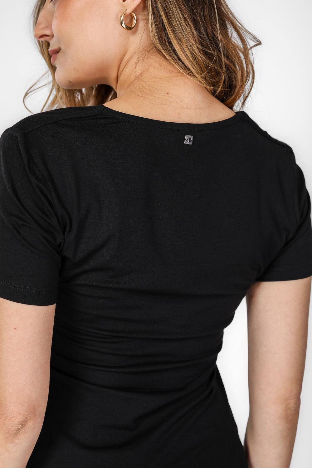 טישירט קצרה בצבע שחור - MASHBIR//365