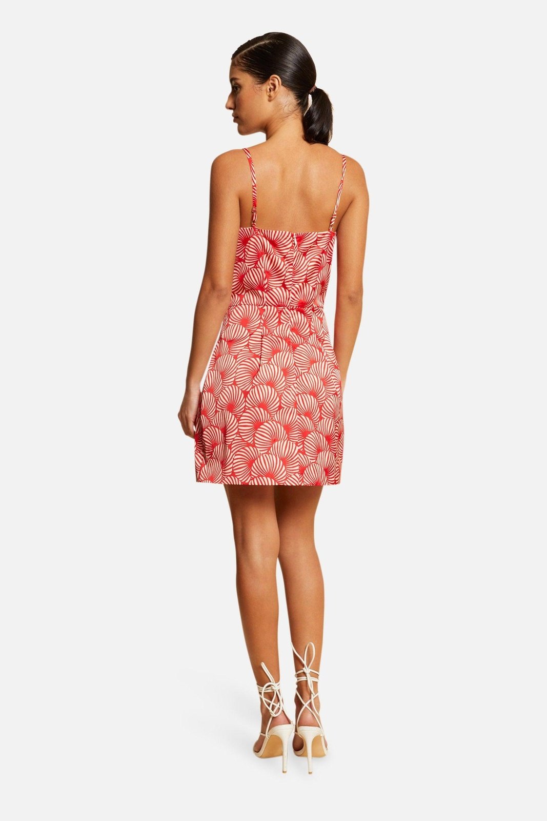 שמלת מיני עם רצועות דקות בצבע אדום - MASHBIR//365