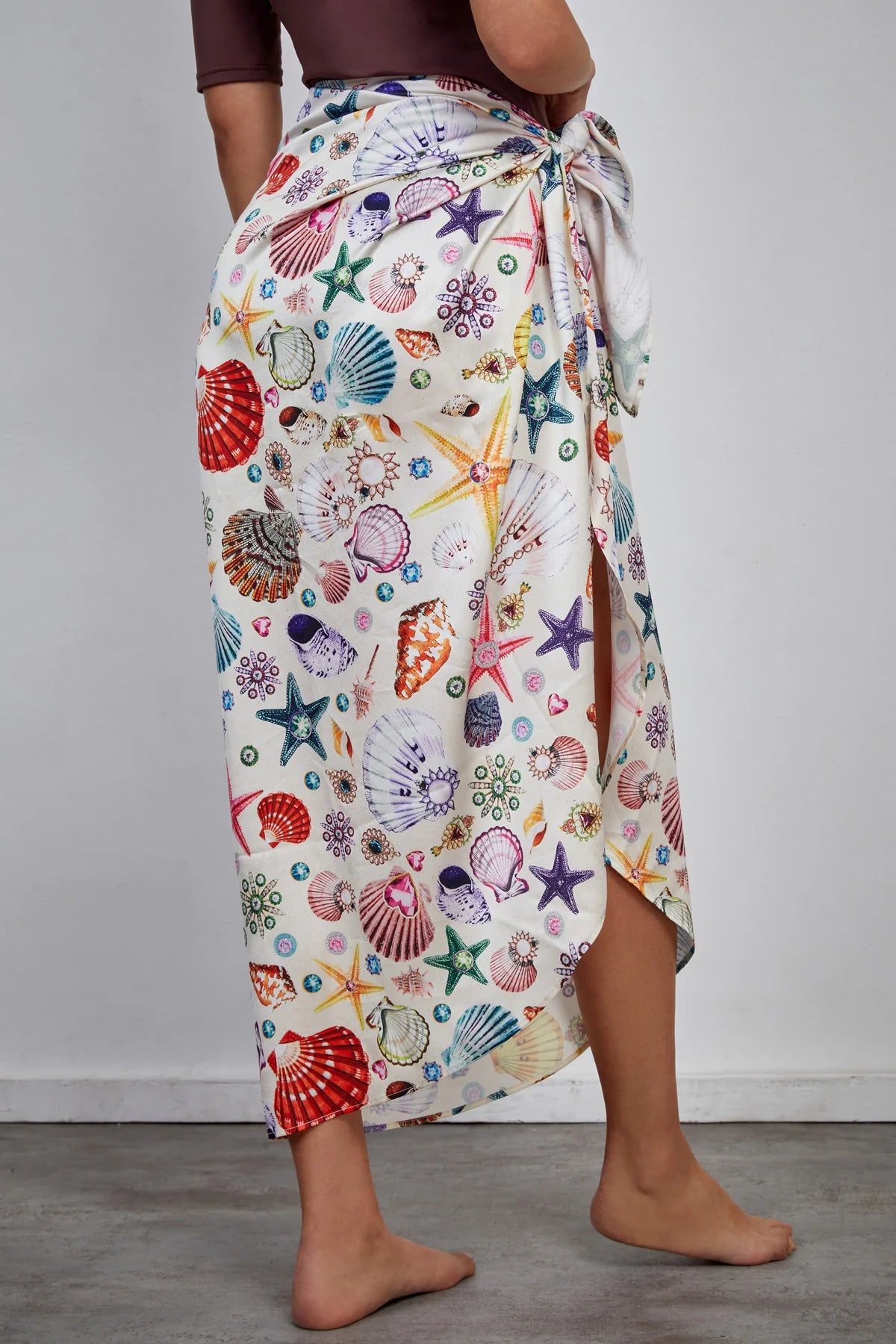 חצאית פריאו לנשים בהדפס צדפים
