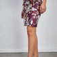 חצאית בגד ים מעטפת קשירה בצבע סגול עם פרחים - 5